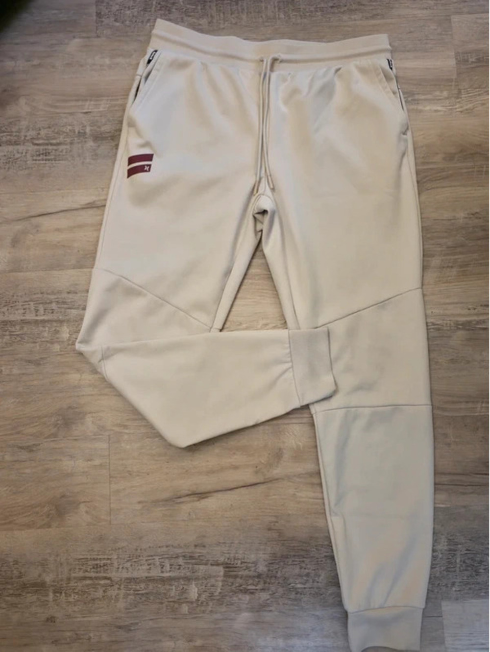 Hurley men's large cream joggers